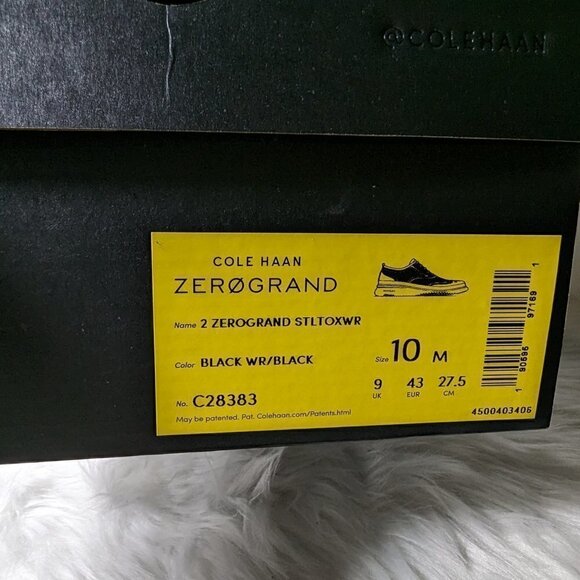 Cole Haan C28383 Zero Grand Men\'s Size 10 M Black WR/Black main image 5